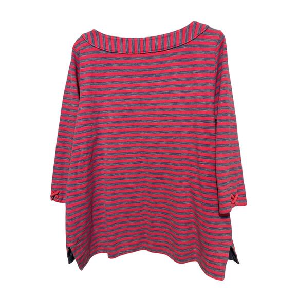 Talbots XL Pink & Blue Top 3/4 Sleeve - Picture 4 of 6